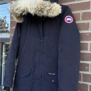 Canada Goose Women's Navy Jacket with Fur Hood